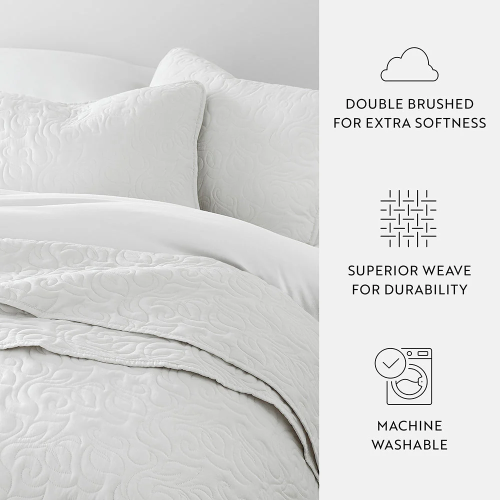 Sale - Floral 3-Piece Quilted Coverlet Set - Image 81