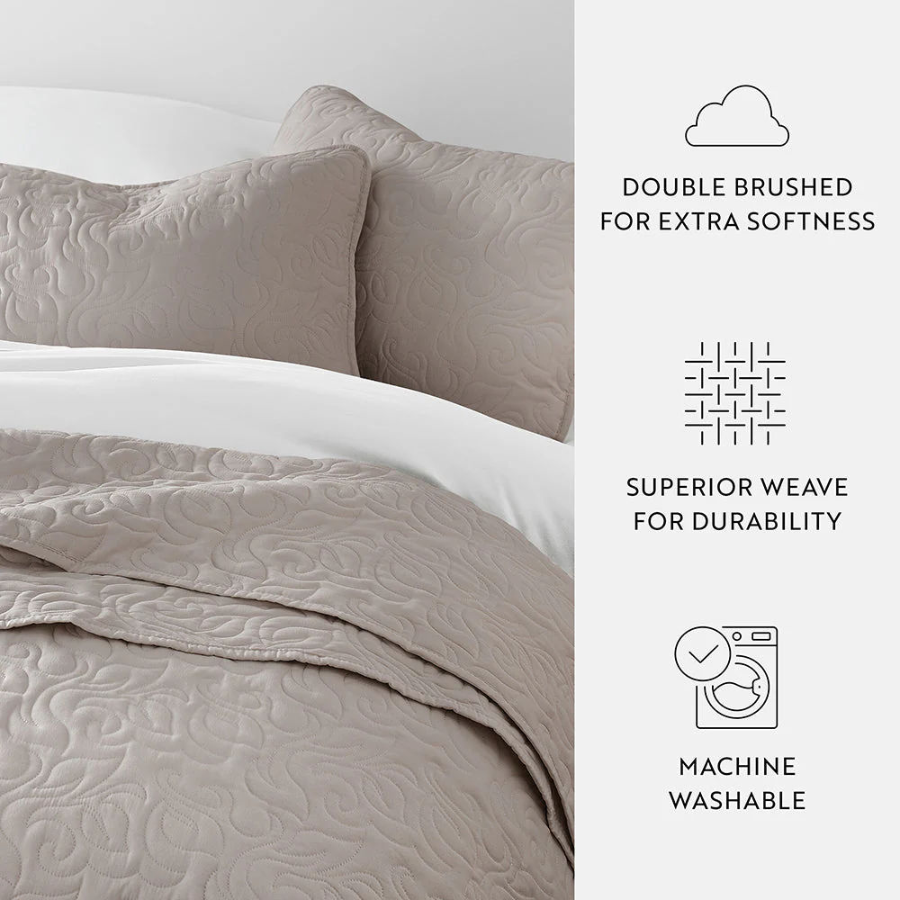Sale - Floral 3-Piece Quilted Coverlet Set - Image 83