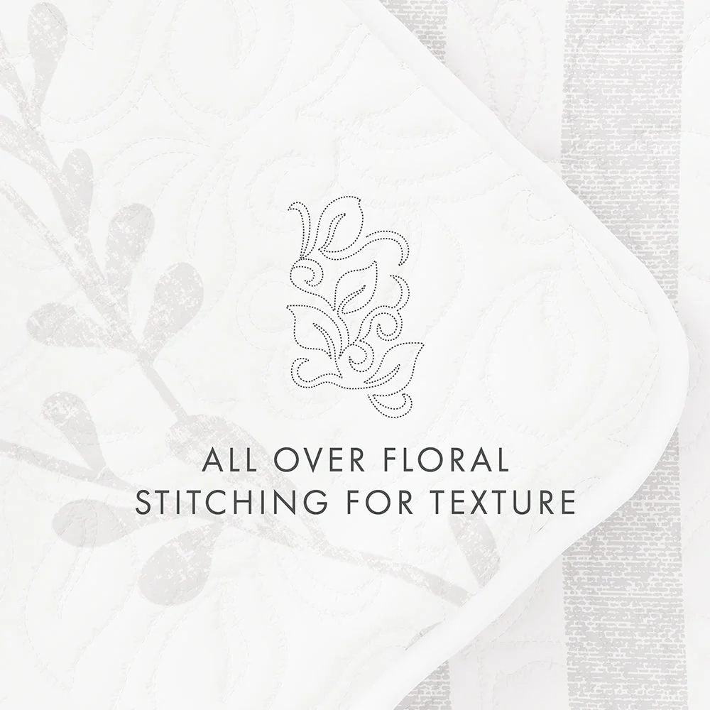 Sale - Floral 3-Piece Quilted Coverlet Set - Image 85
