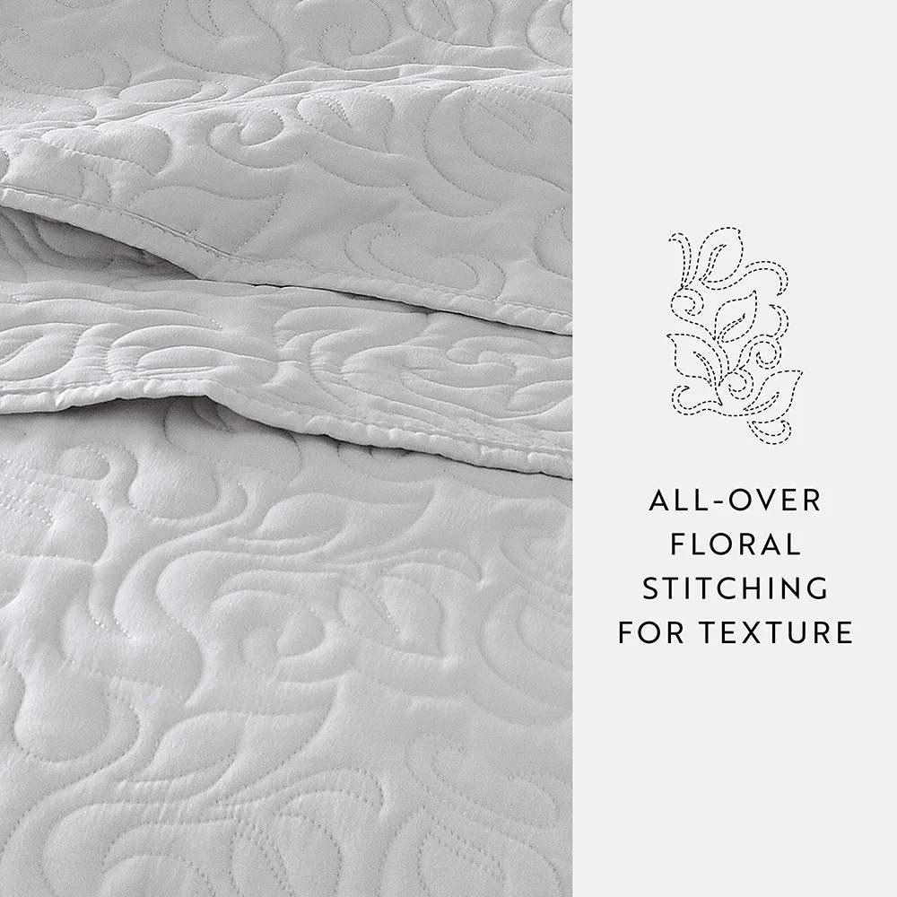 Sale - Floral 3-Piece Quilted Coverlet Set - Image 91