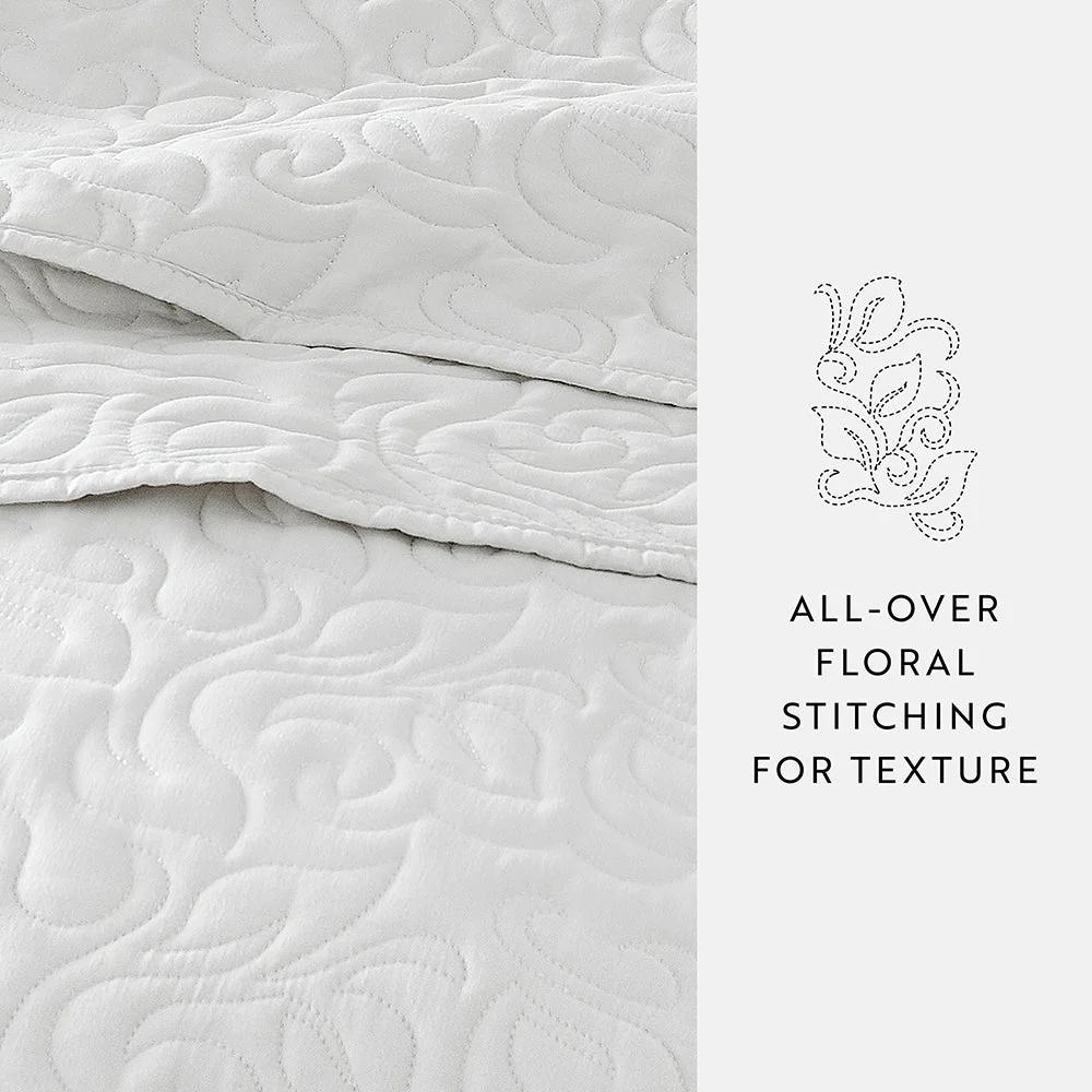 Sale - Floral 3-Piece Quilted Coverlet Set - Image 92