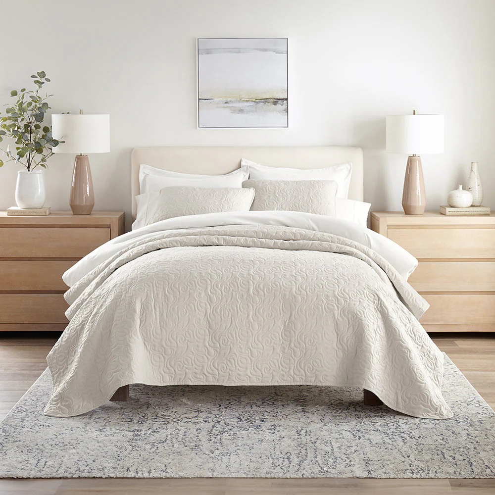 3-Piece Floral Stitch Quilted Coverlet Set (Sale) - Image 23