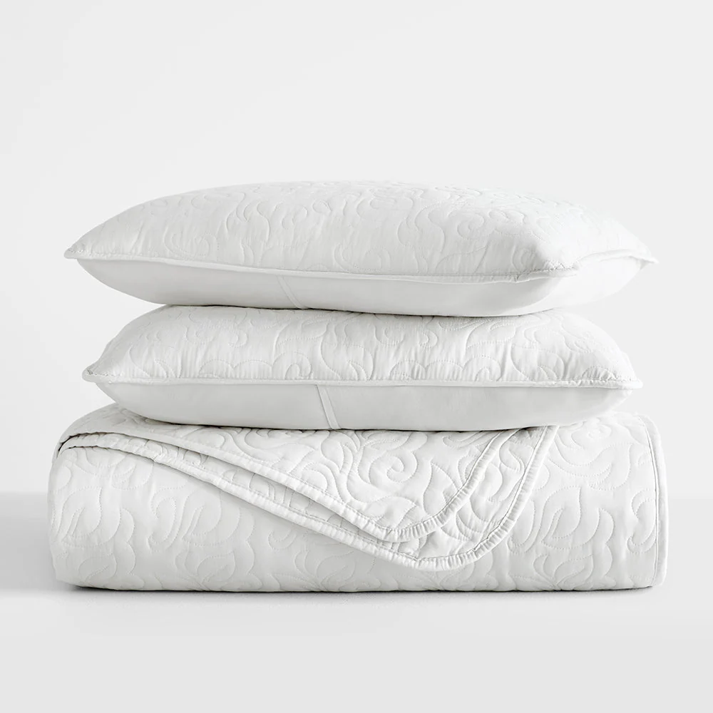 3-Piece Floral Stitch Quilted Coverlet Set (Sale) - Image 34