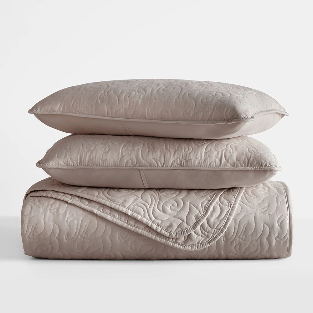 3-Piece Floral Stitch Quilted Coverlet Set (Sale) - Image 36