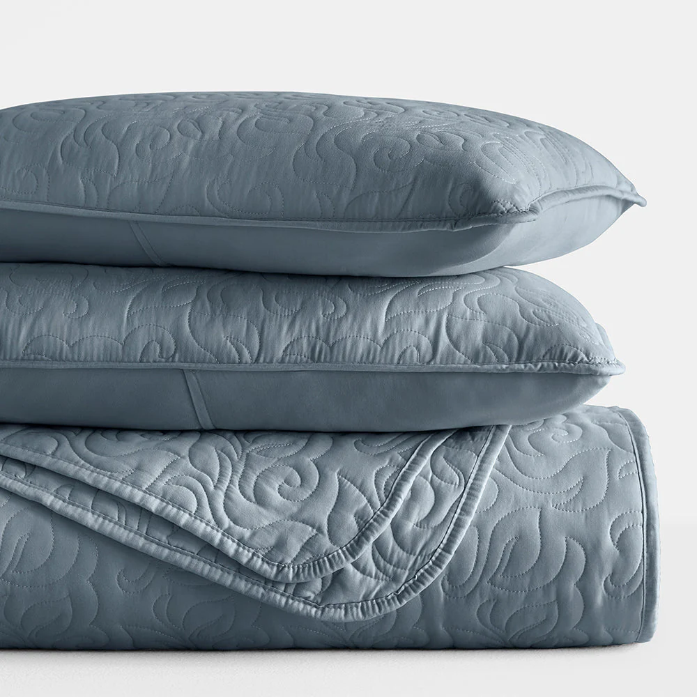 3-Piece Floral Stitch Quilted Coverlet Set (Sale) - Image 38
