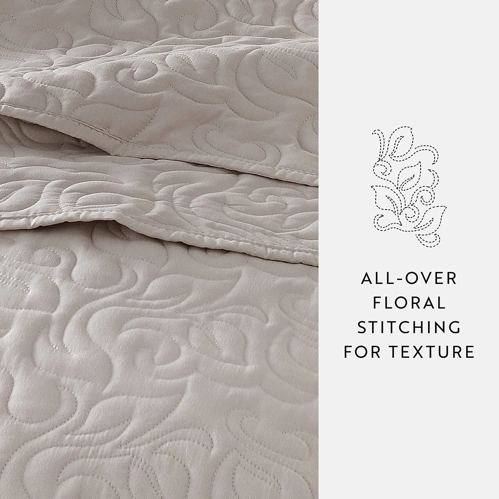3-Piece Floral Stitch Quilted Coverlet Set (Sale) - Image 60