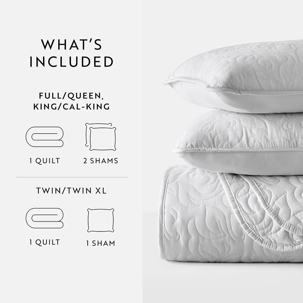 3-Piece Floral Stitch Quilted Coverlet Set (Sale) - Image 63