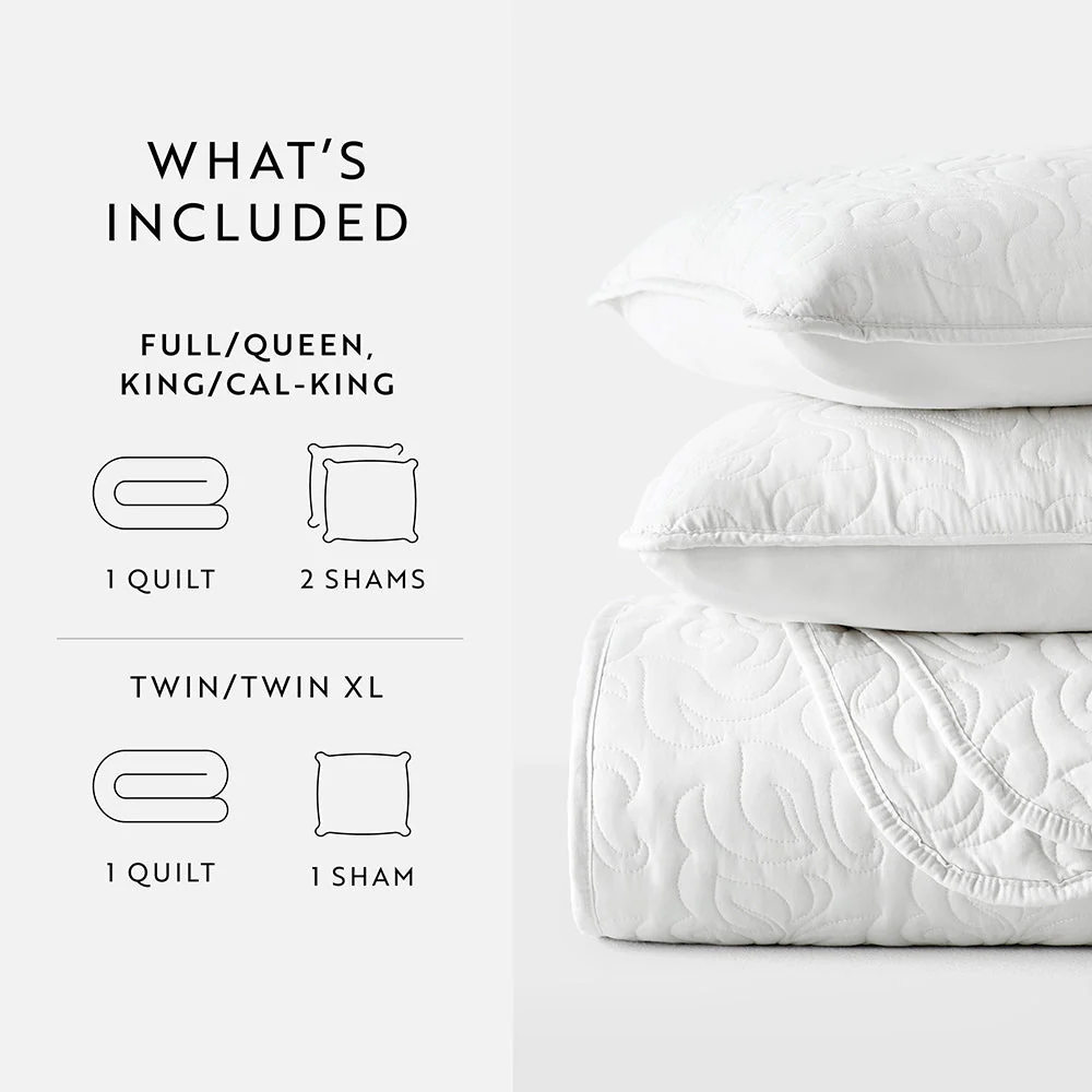 3-Piece Floral Stitch Quilted Coverlet Set (Sale) - Image 64