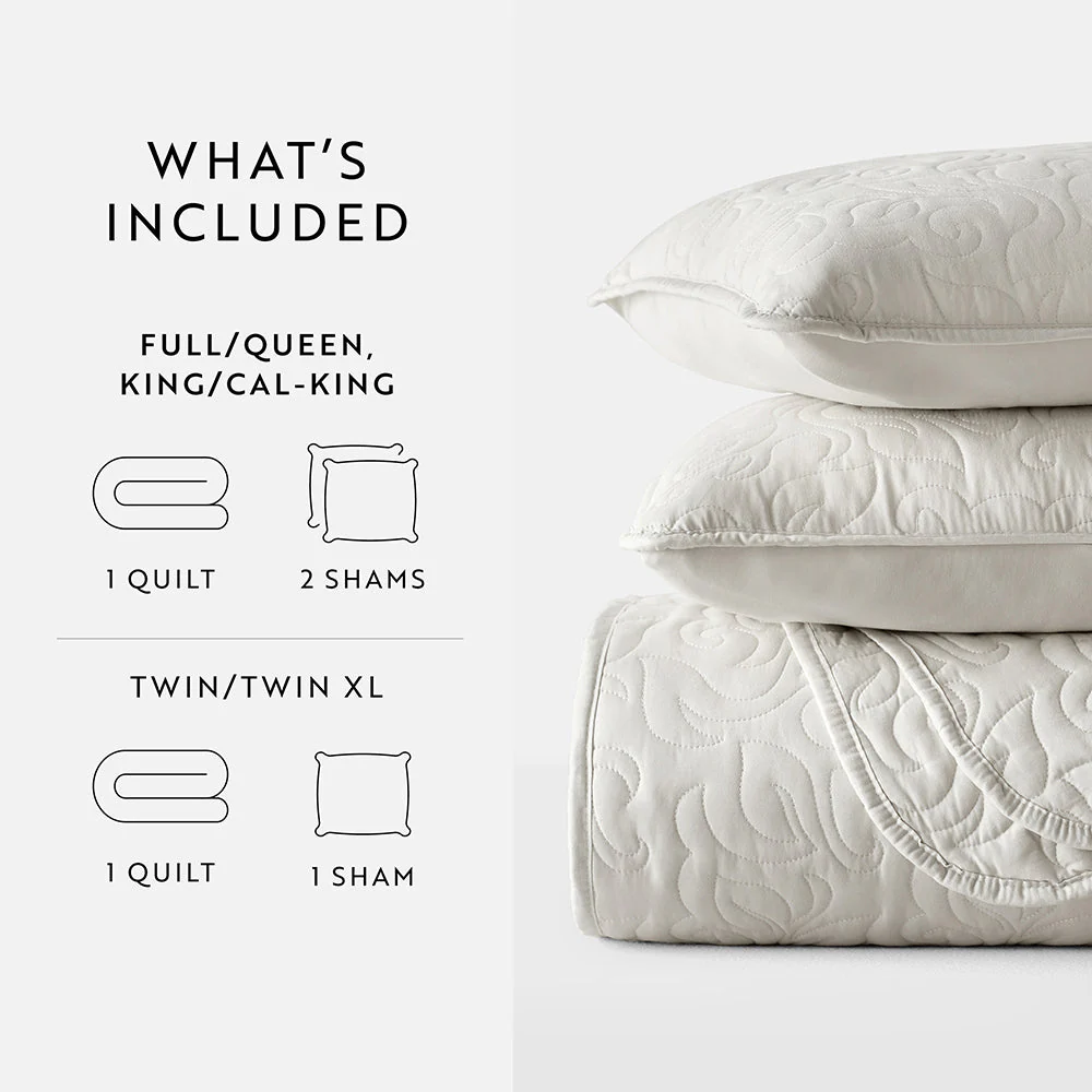 3-Piece Floral Stitch Quilted Coverlet Set (Sale) - Image 65