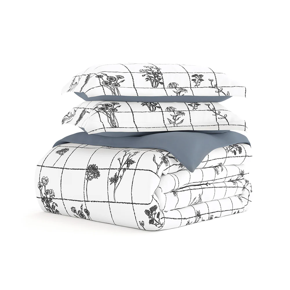 Flower Field Pattern 3-Piece Reversible Duvet Cover Set (Sale) - Image 6