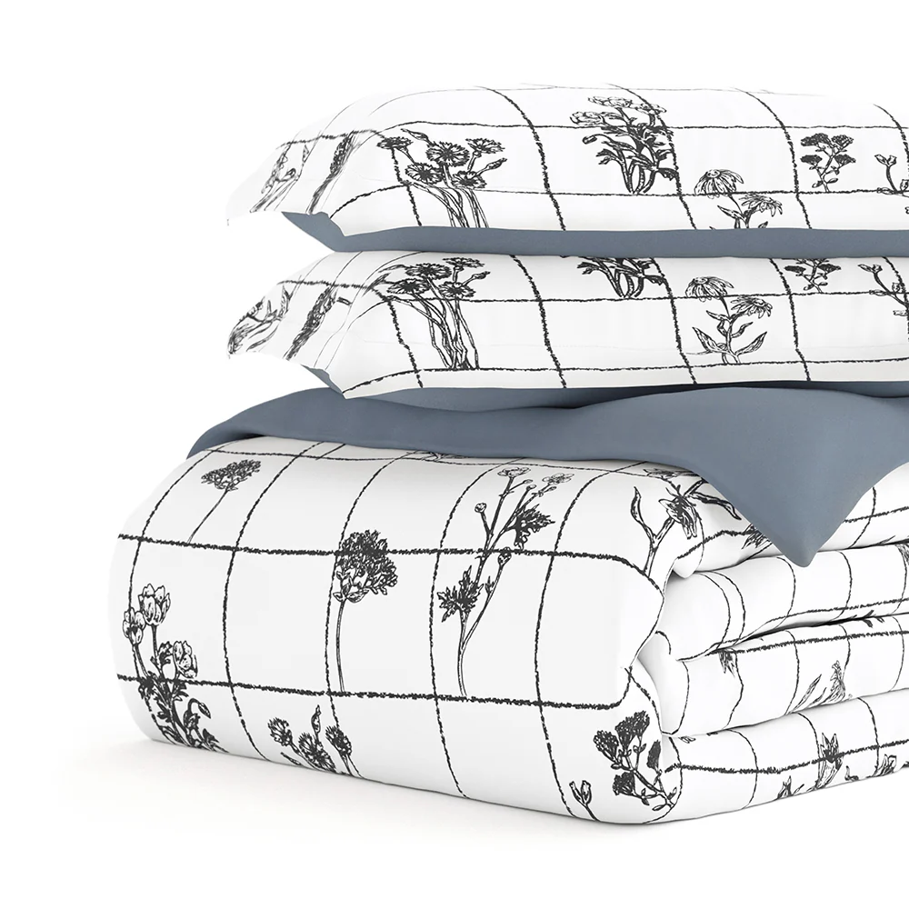 Flower Field Pattern 3-Piece Reversible Duvet Cover Set (Sale) - Image 7