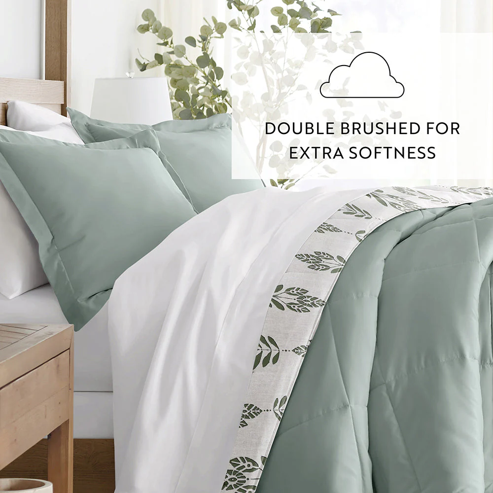 Folk Leaves Reversible Down-Alternative Comforter Set (Sale) - Image 12