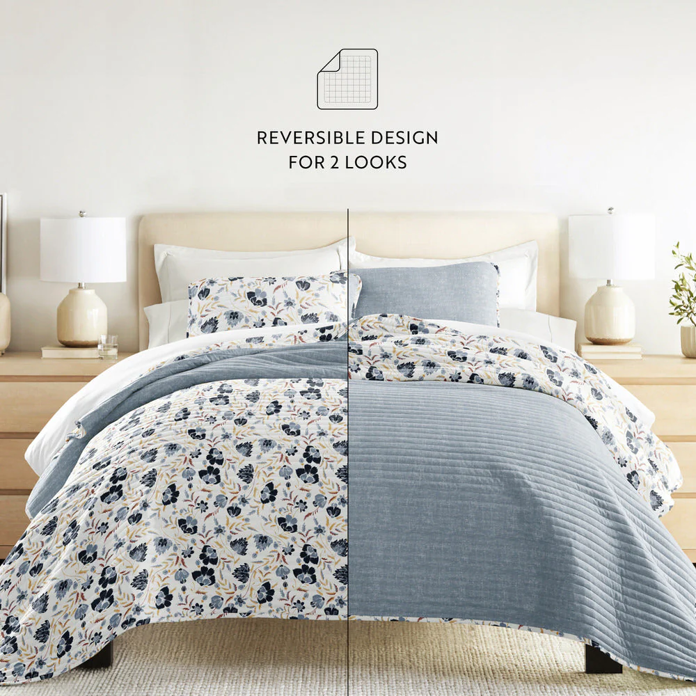 French Jacobean Reversible Quilted Coverlet Set (Sale) - Image 15