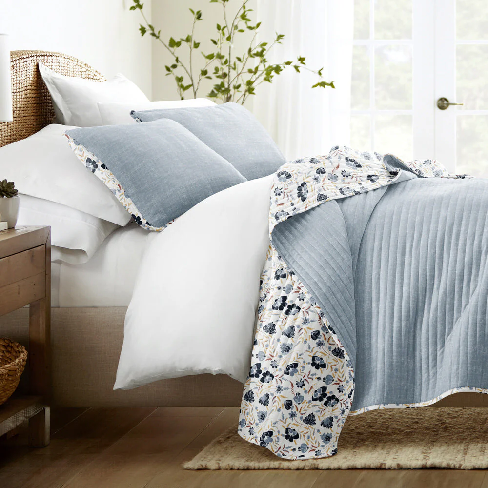 French Jacobean Reversible Quilted Coverlet Set (Sale) - Image 3