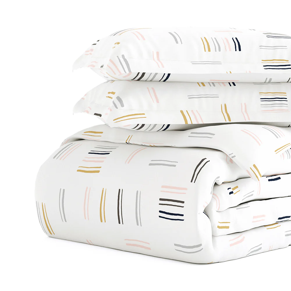 Geo Dash Pattern 3-Piece Duvet Cover Set (Sale) - Image 10