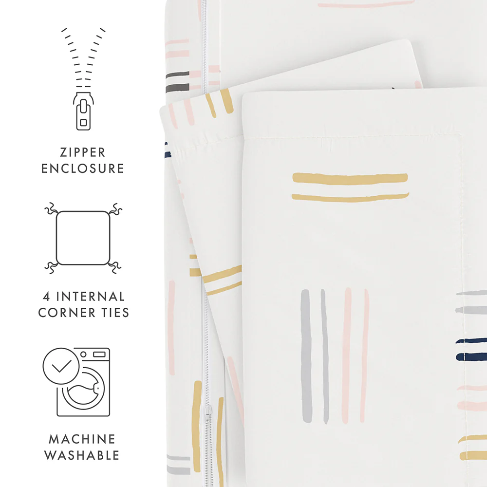Geo Dash Pattern 3-Piece Duvet Cover Set (Sale) - Image 18