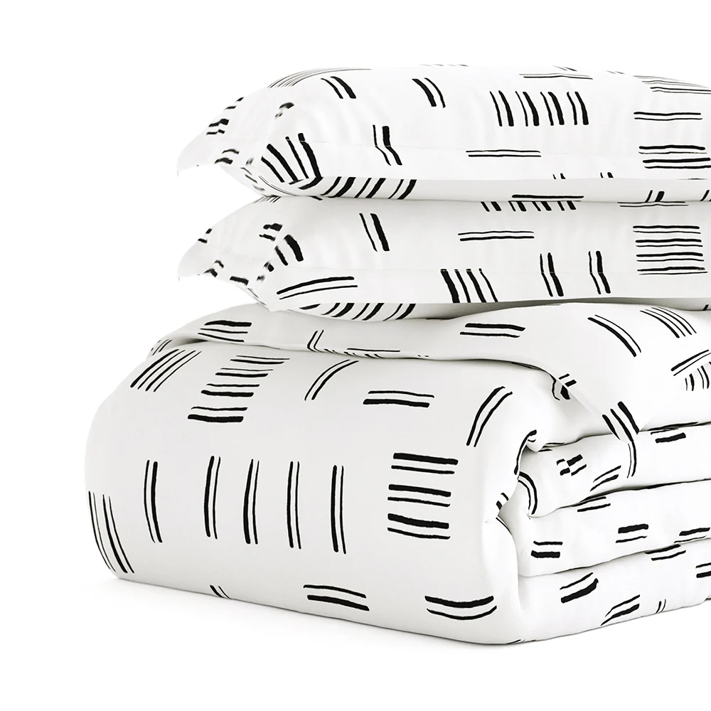 Geo Dash Pattern 3-Piece Duvet Cover Set (Sale) - Image 9