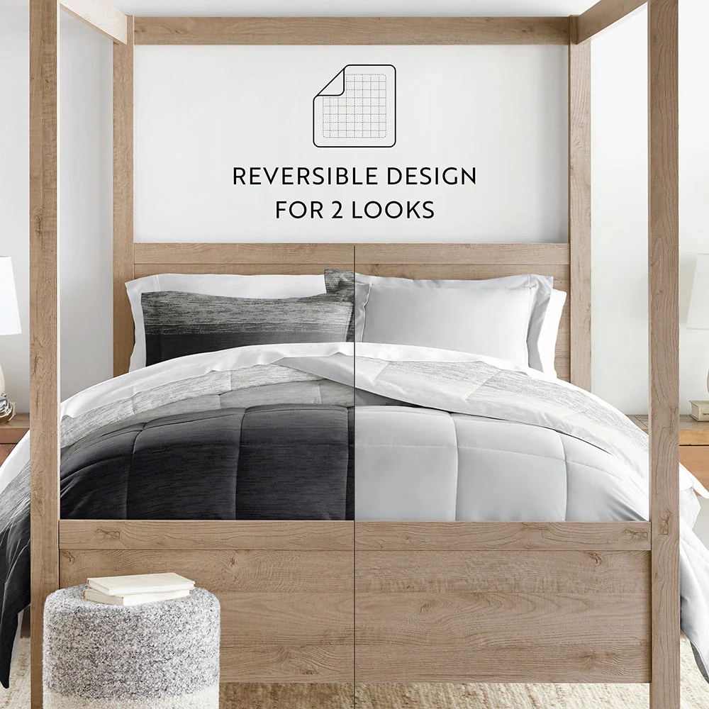 Gray Ombre Reversible Down-Alternative Comforter Set (Sale) - Image 12