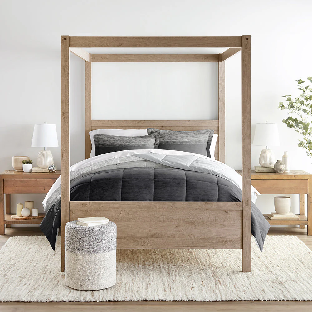 Gray Ombre Reversible Down-Alternative Comforter Set (Sale) - Image 7