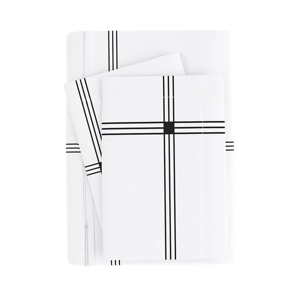 Grid Pattern 3-Piece Duvet Cover Set (Sale) - Image 6