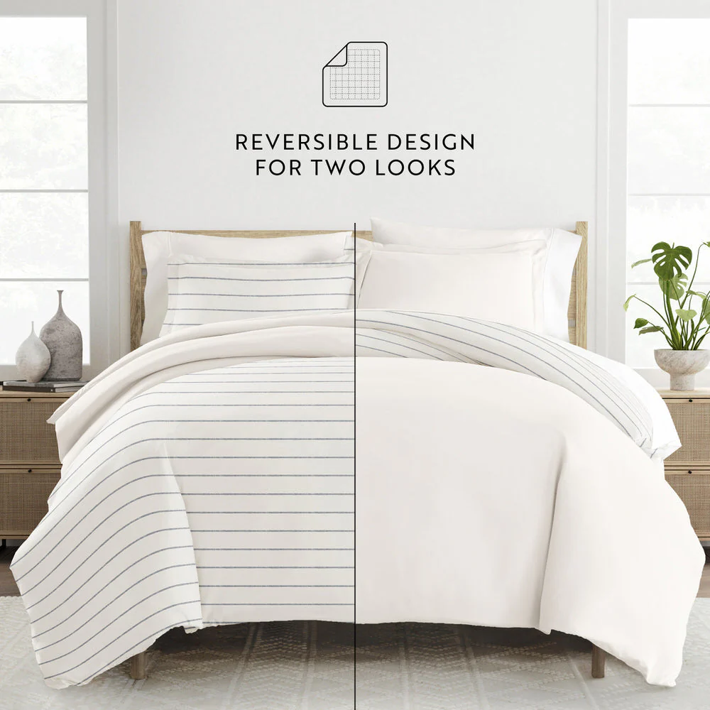 Harbor Stripe Reversible Pattern 3-Piece Duvet Cover Set (Sale) - Image 12