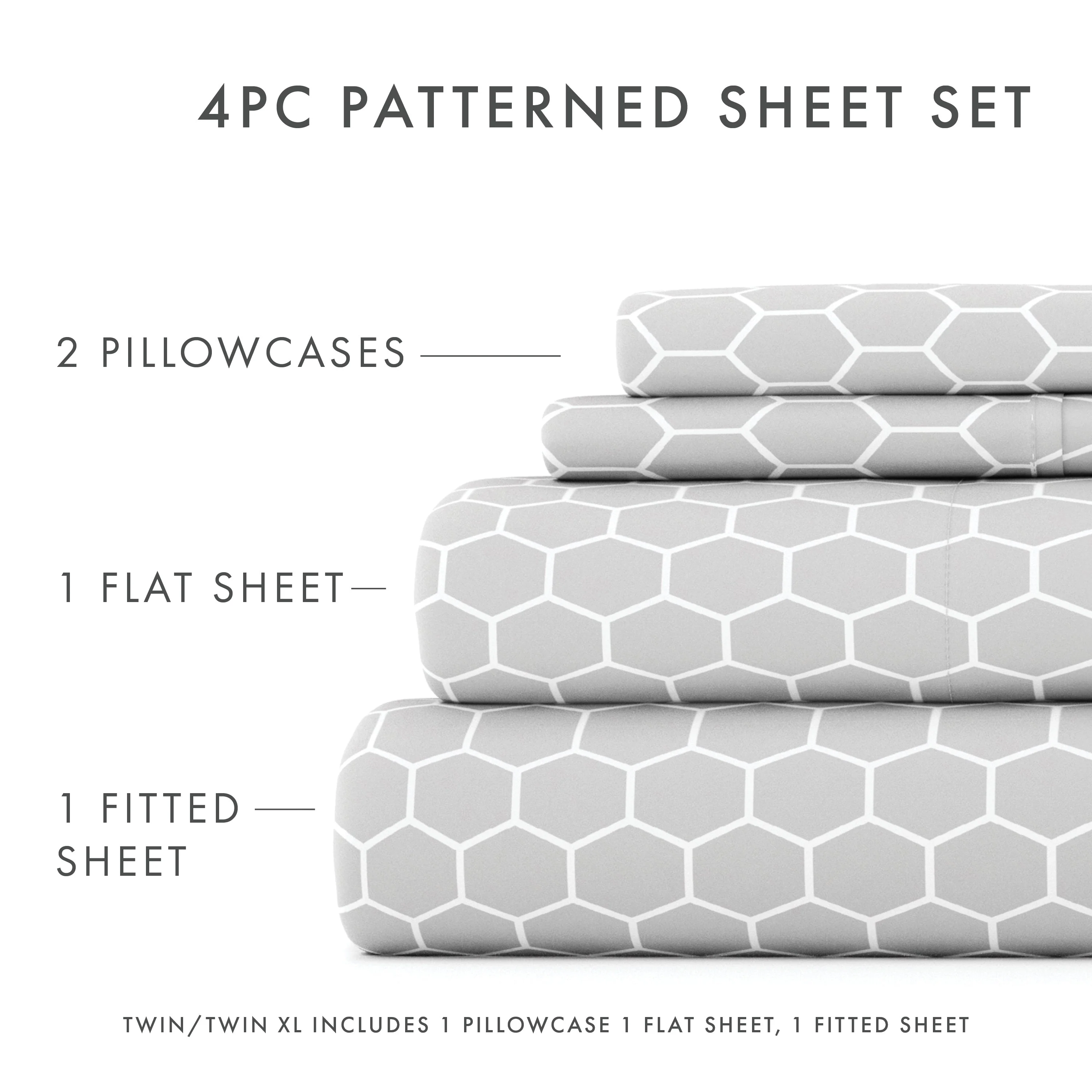 Honeycomb Pattern 4-Piece Sheet Set (Sale) - Image 10