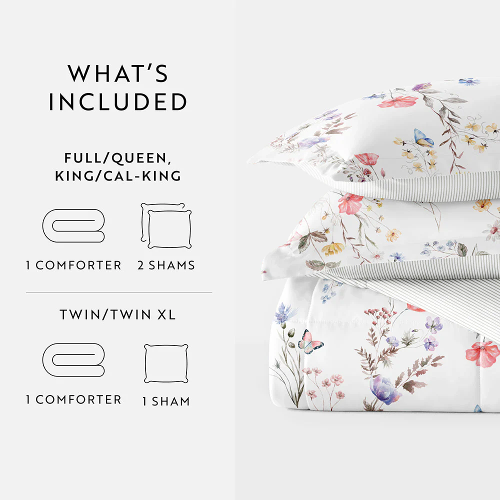 Meadow Floral Reversible Down-Alternative Comforter Set (Sale) - Image 14