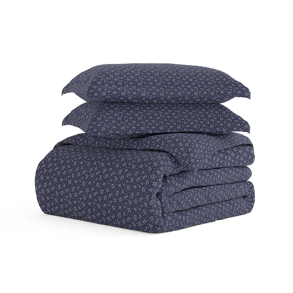 Midnight Blossoms Pattern 3-Piece Duvet Cover Set (Sale) - Image 4