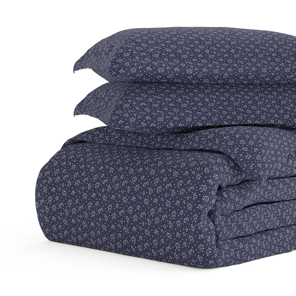 Midnight Blossoms Pattern 3-Piece Duvet Cover Set (Sale) - Image 5