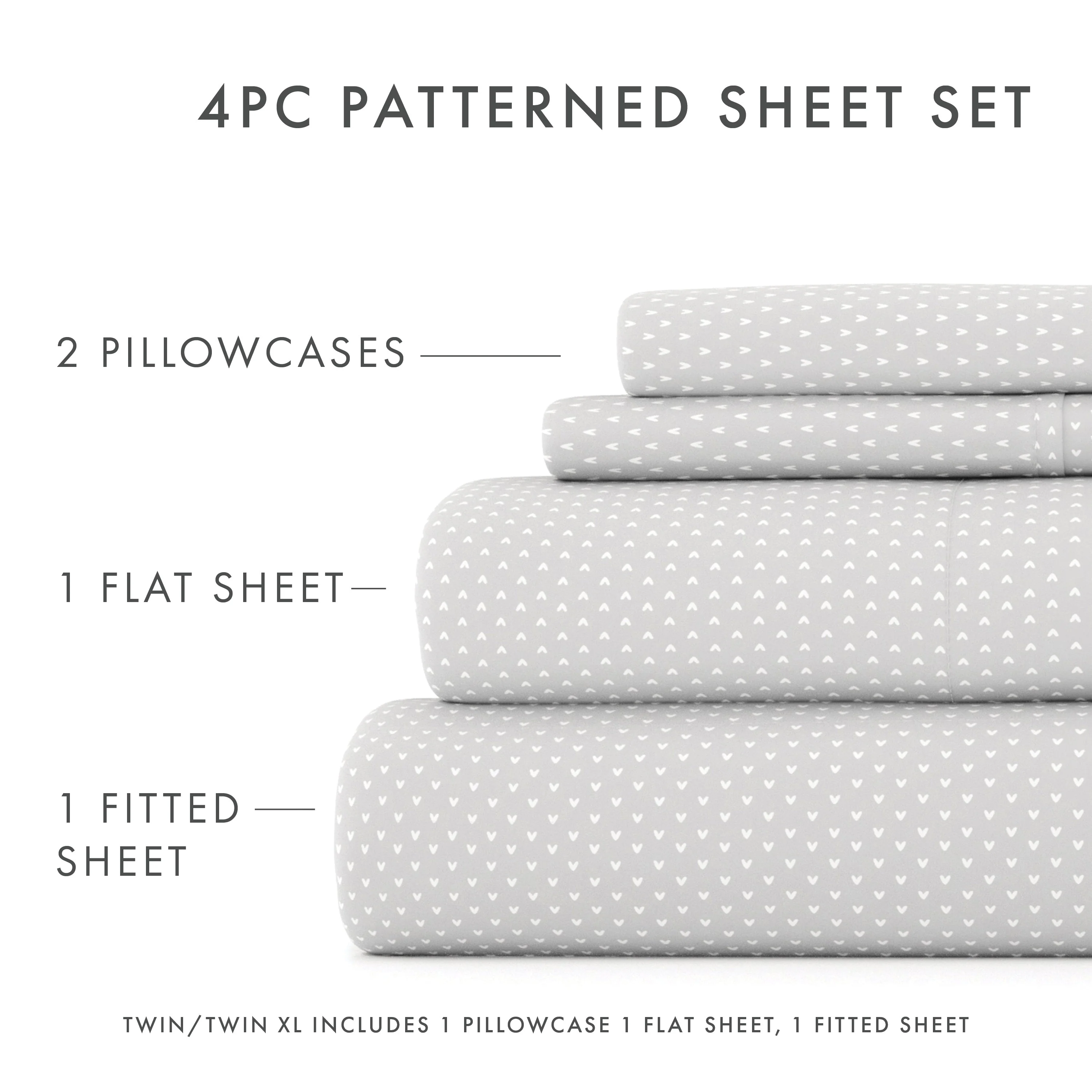 My Heart Pattern 4-Piece Sheet Set (Sale) - Image 14