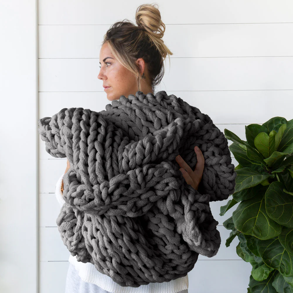 Sale - Oversized Chunky Knit Blanket - Image 12