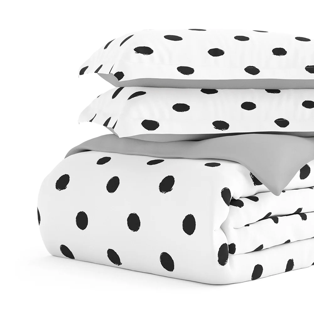 Painted Polkadot Pattern 3-Piece Reversible Duvet Cover Set (Sale) - Image 7