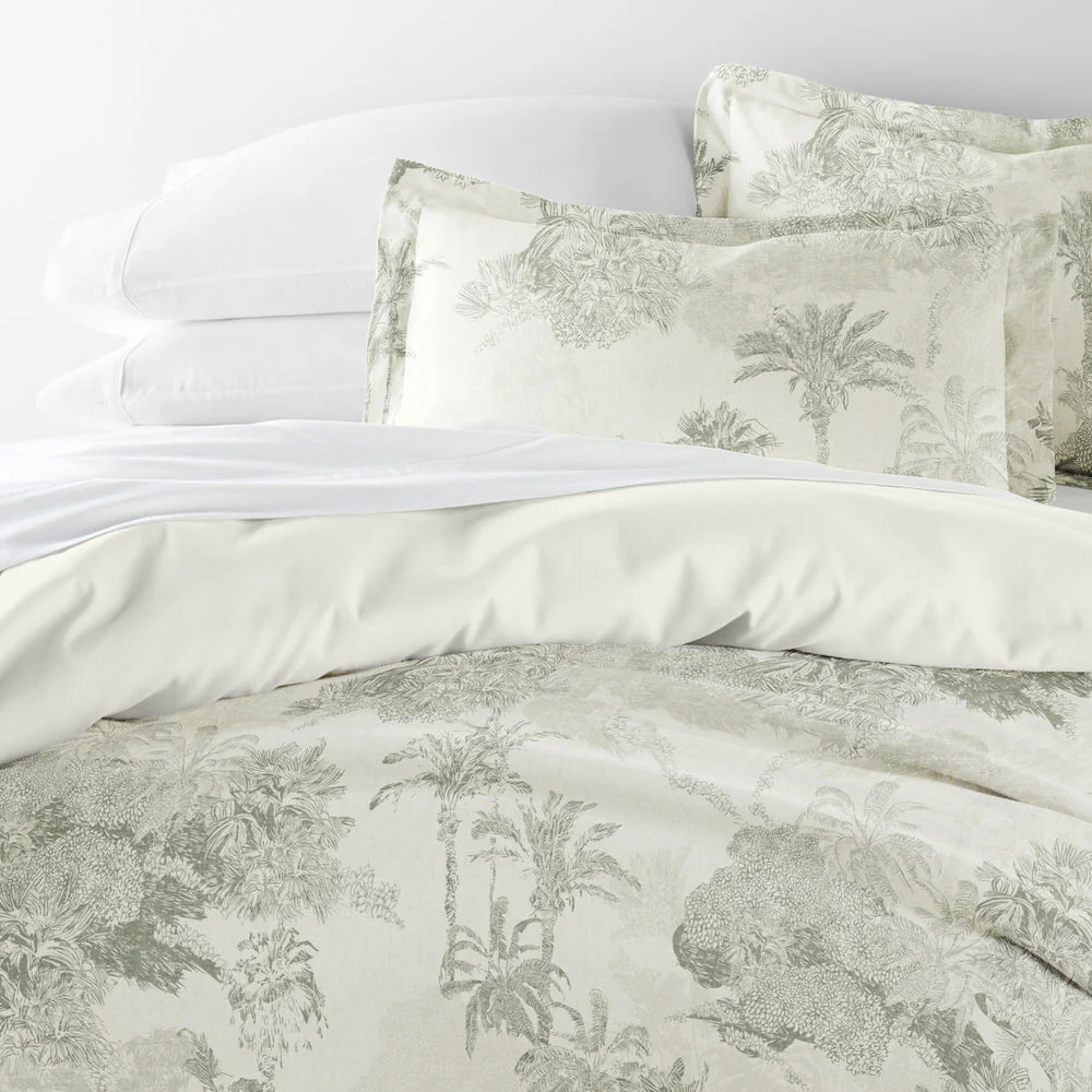 Paradise Toile Pattern 3-Piece Reversible Duvet Cover Set (Sale) - Image 9