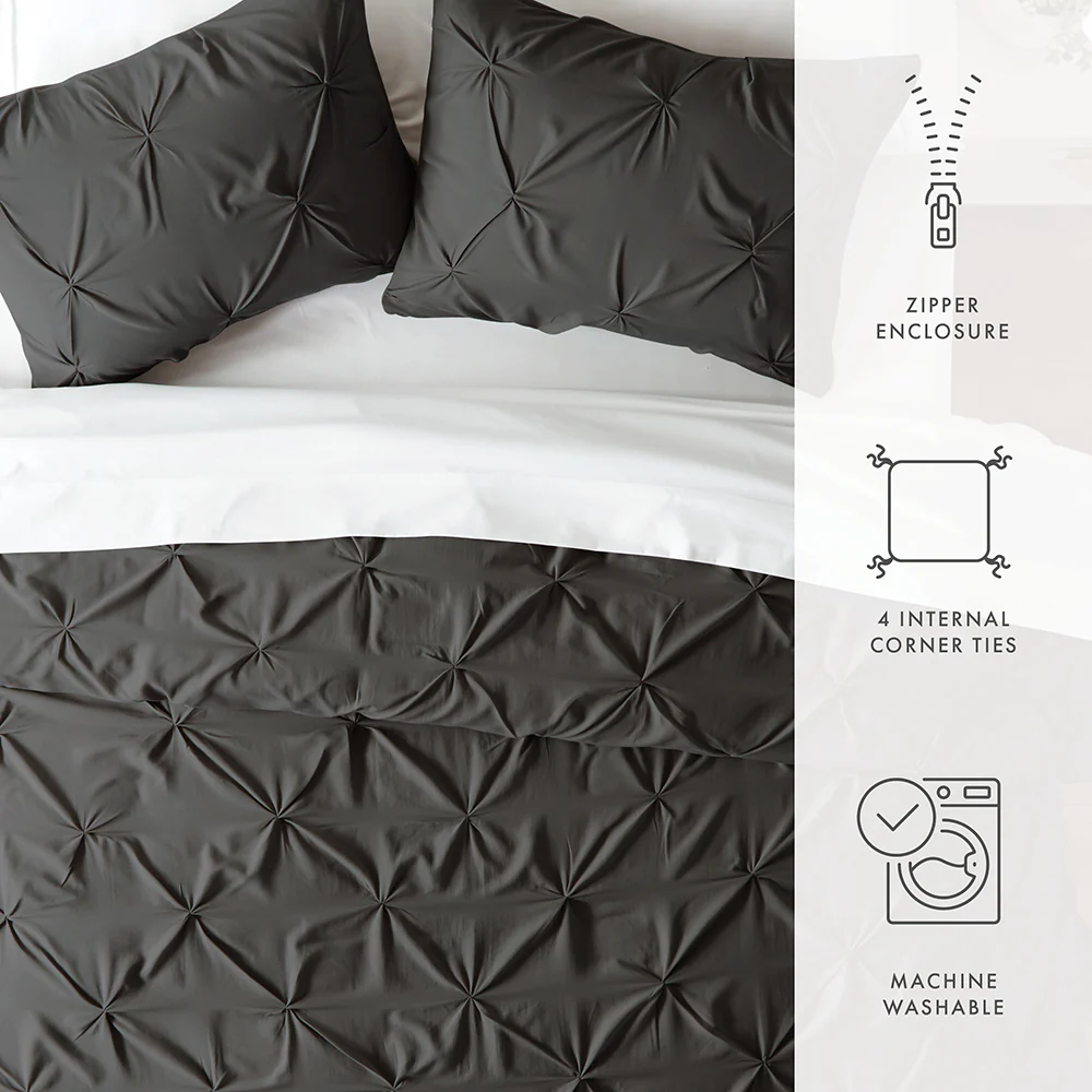 Pinch-Pleat 3-Piece Duvet Cover Set (Sale) - Image 20