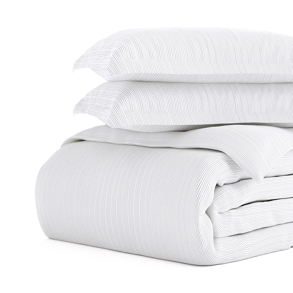 Pinstriped Pattern 3-Piece Duvet Cover Set (Sale) - Image 5