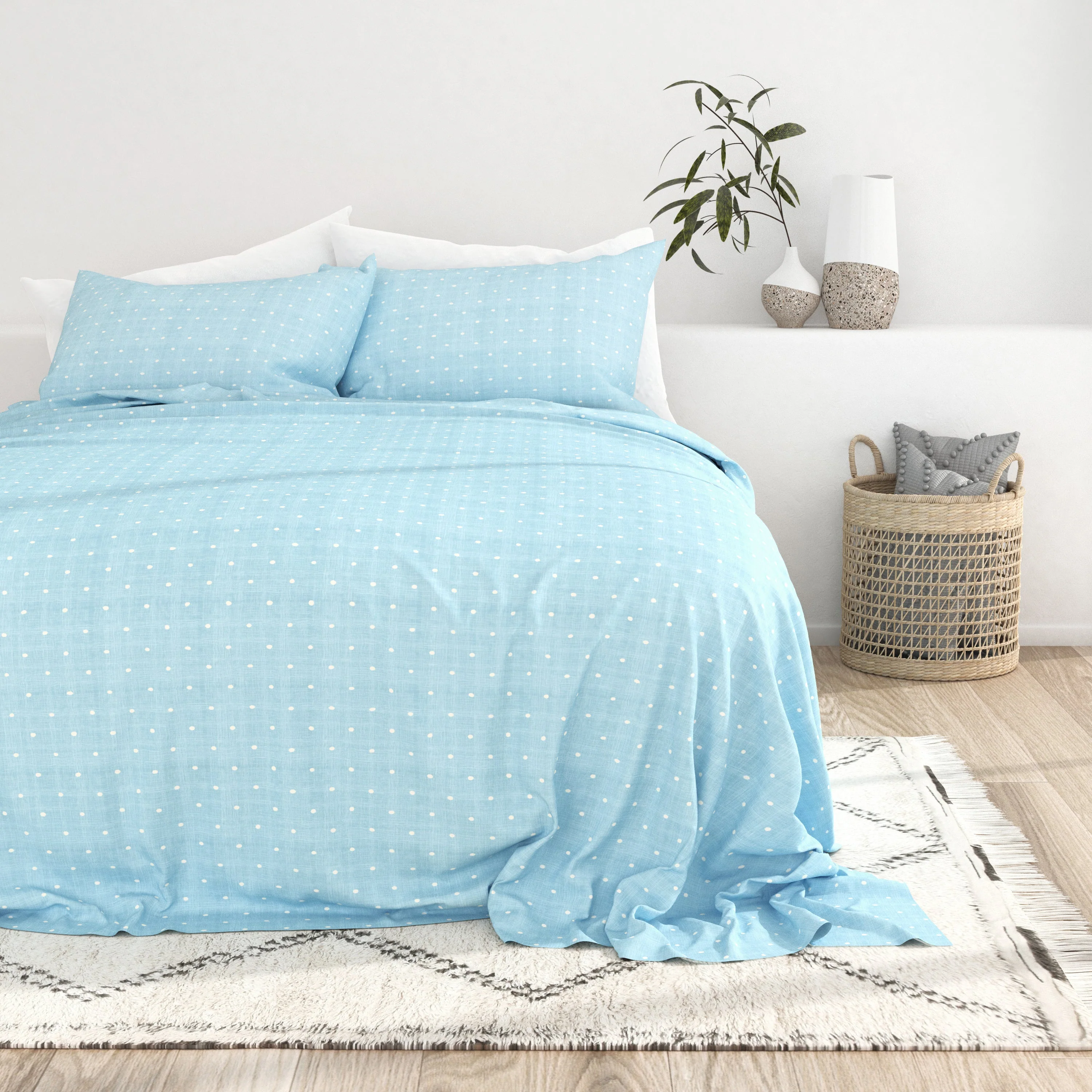 Polkadot Pattern 4-Piece Sheet Set (Sale) - Image 10