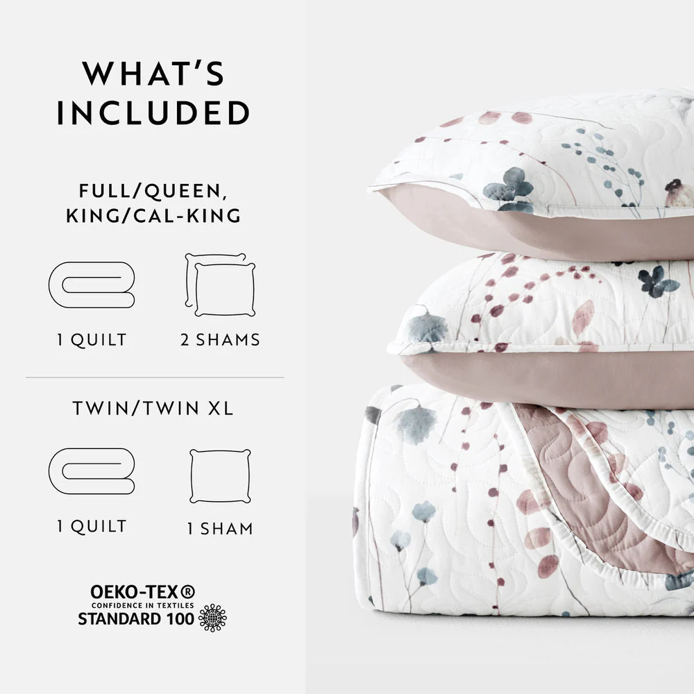 Poppy Bloom Reversible Quilted Coverlet Set (Sale) - Image 11
