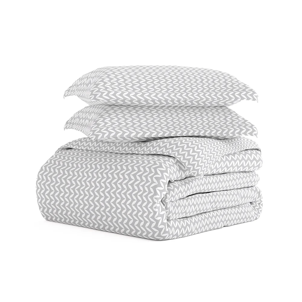 Puffed Chevron Pattern 3-Piece Duvet Cover Set (Sale) - Image 12
