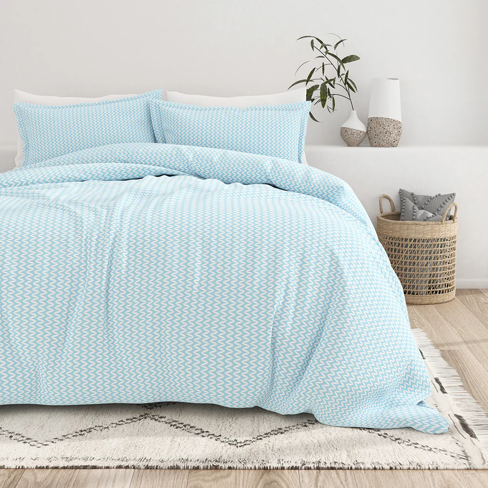 Puffed Chevron Pattern 3-Piece Duvet Cover Set (Sale) - Image 2