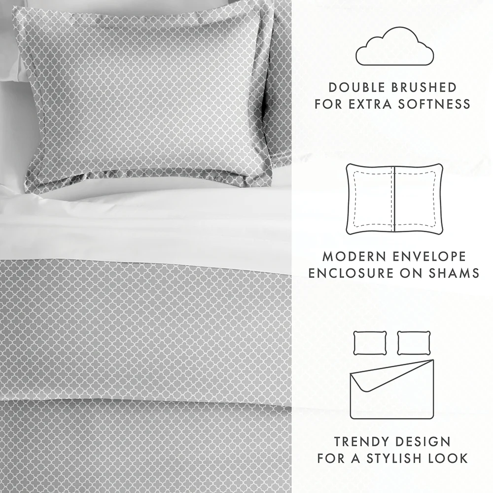 Quatrefoil Pattern 3-Piece Duvet Cover Set (Sale) - Image 16