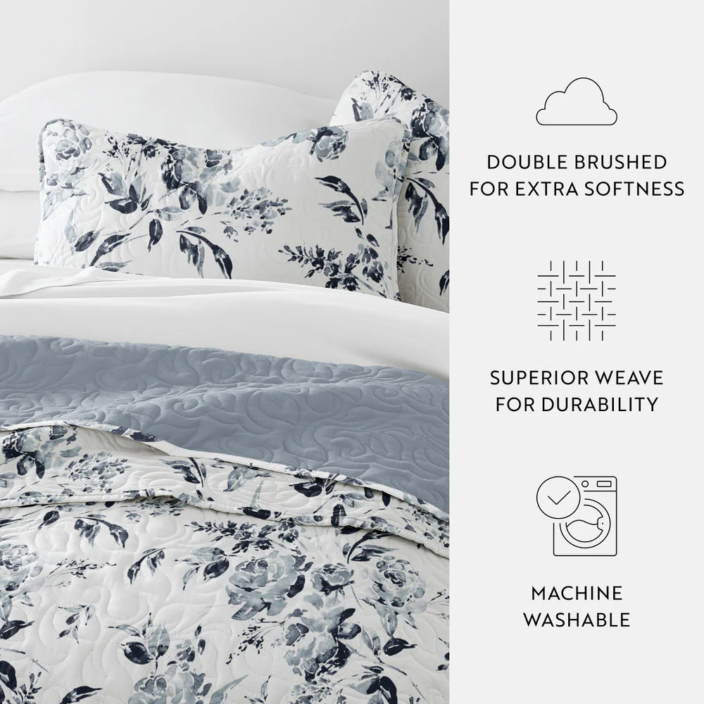 Rose Garden Reversible Quilted Coverlet Set (Sale) - Image 11