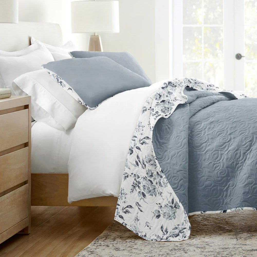 Rose Garden Reversible Quilted Coverlet Set (Sale) - Image 2