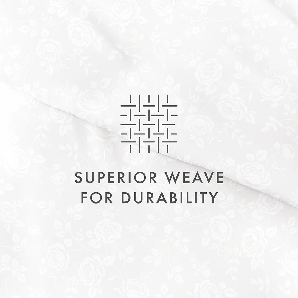 Rose Gray Pattern 3-Piece Duvet Cover Set (Sale) - Image 10