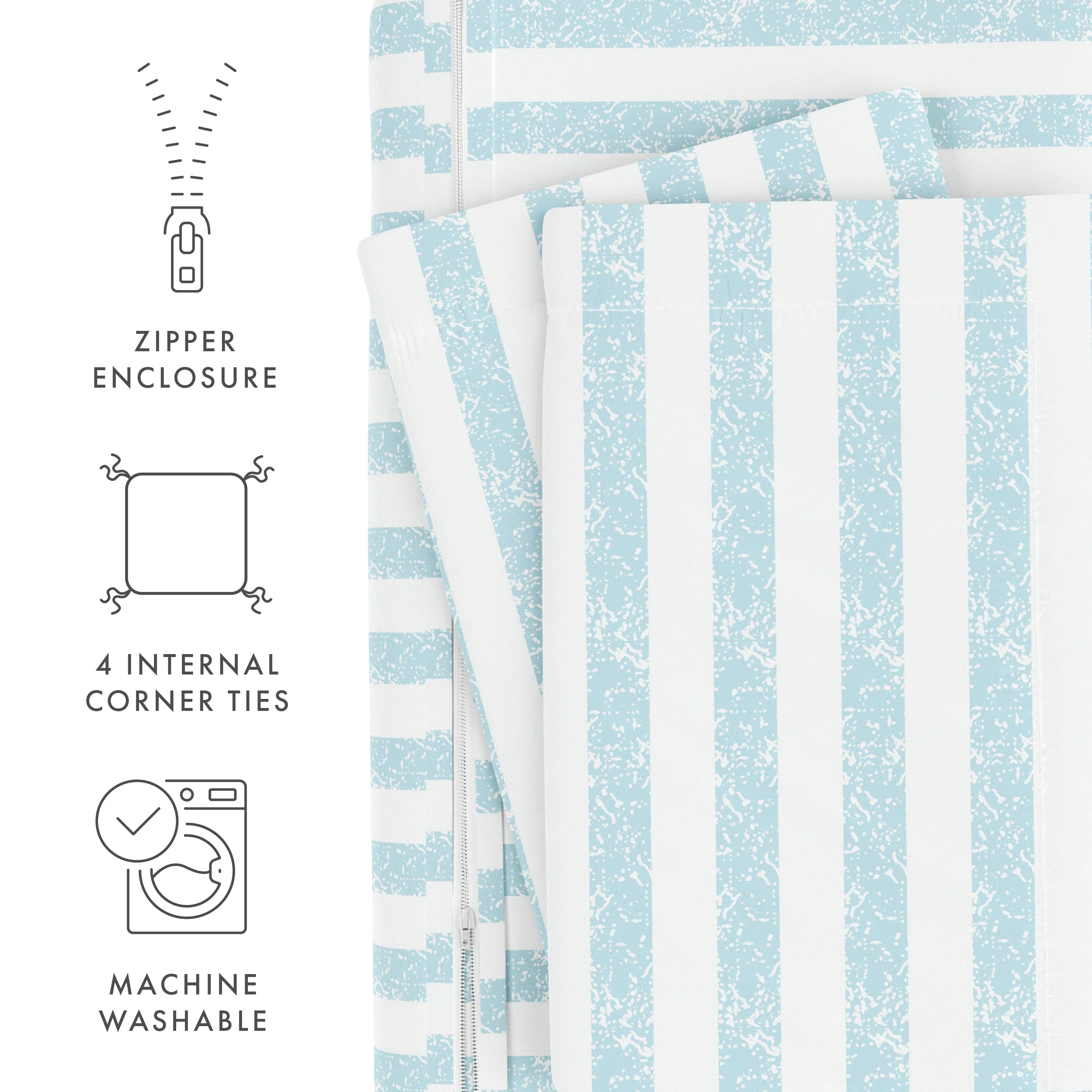 Sale - Rugged Stripes Pattern 3-Piece Duvet Cover Set - Image 32