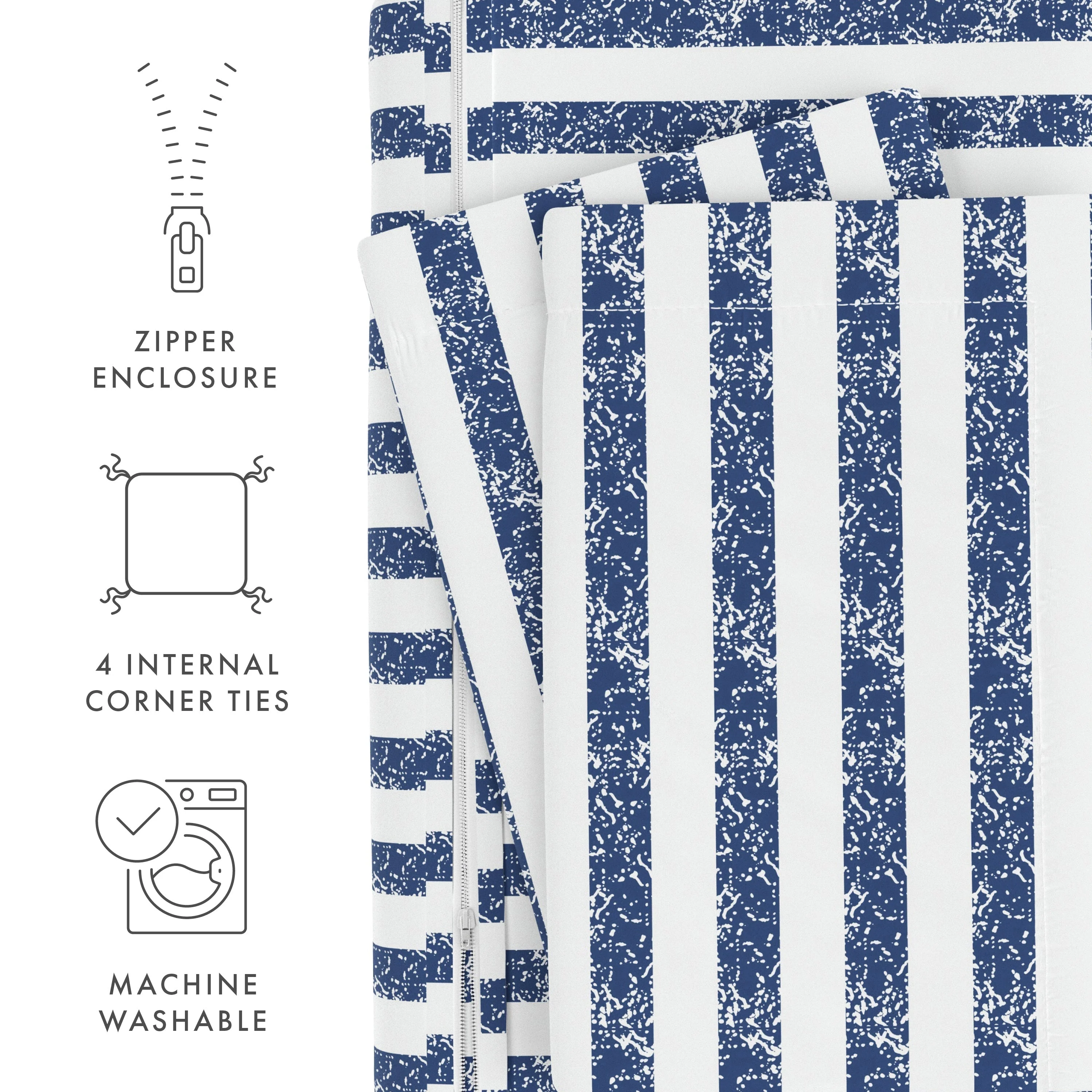 Sale - Rugged Stripes Pattern 3-Piece Duvet Cover Set - Image 33