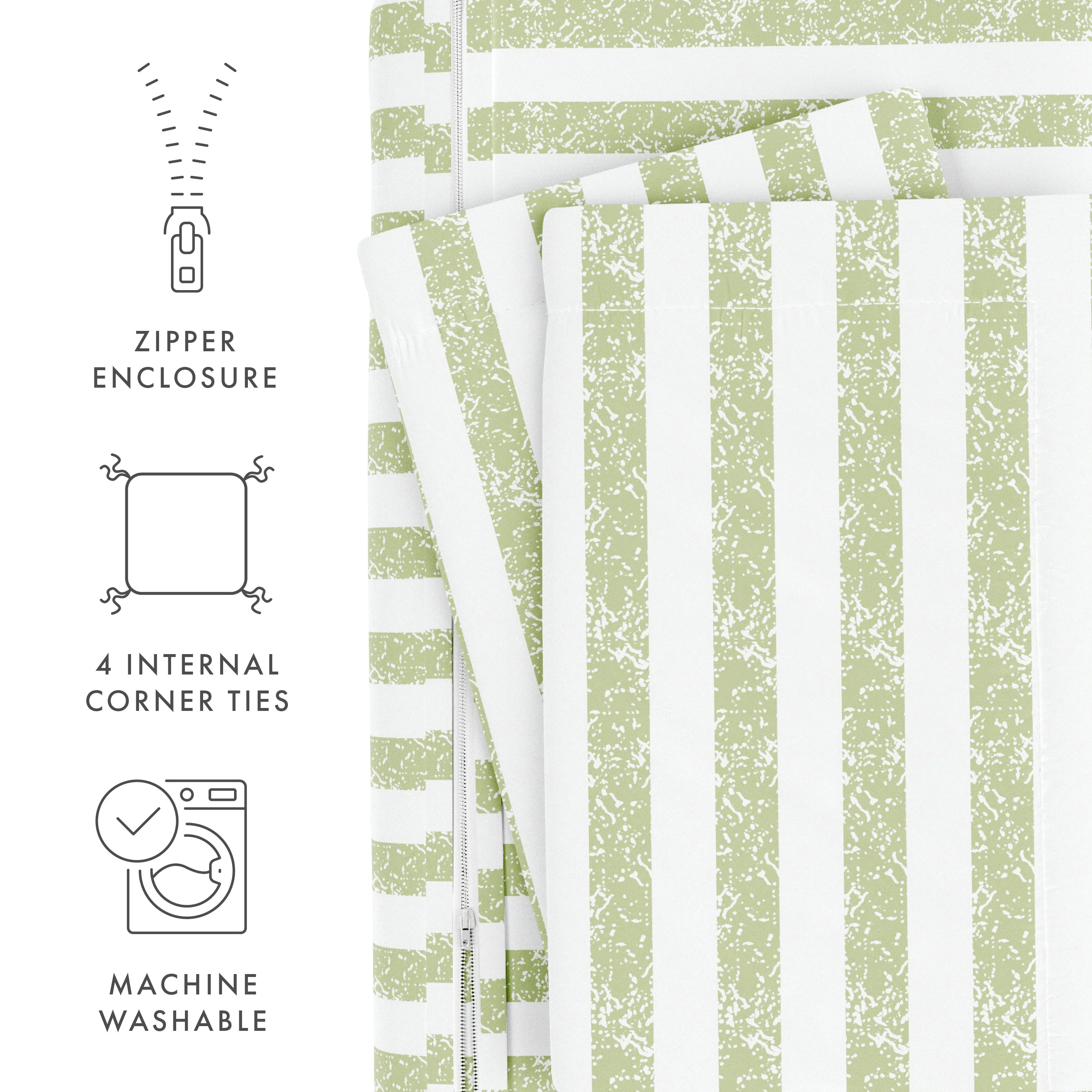 Sale - Rugged Stripes Pattern 3-Piece Duvet Cover Set - Image 35