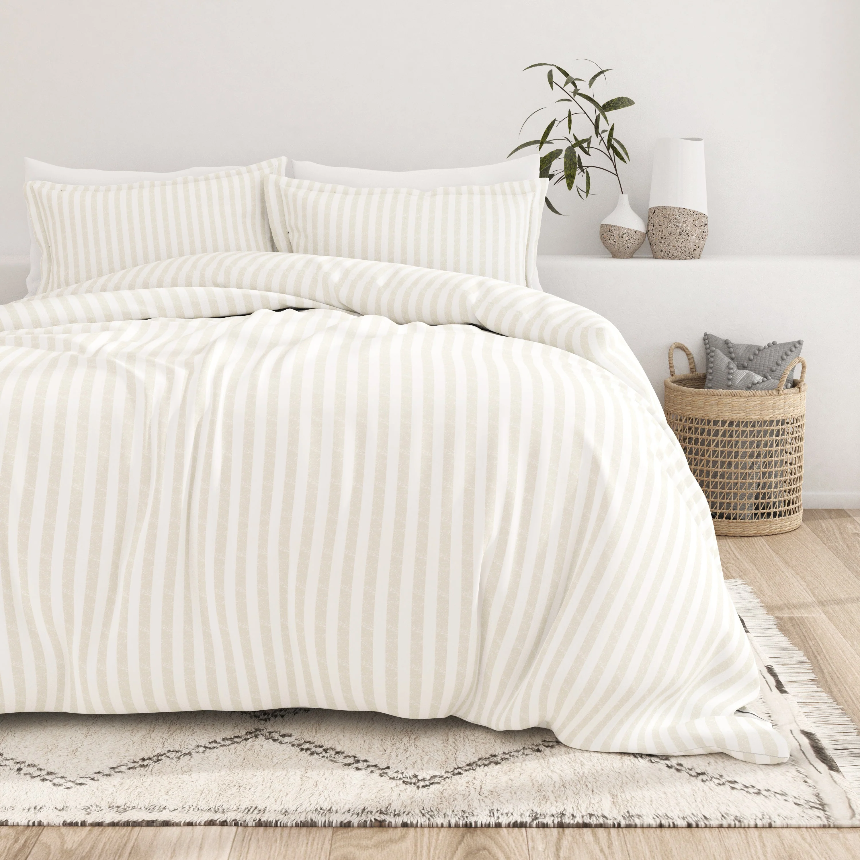 Rugged Stripes Pattern 3-Piece Duvet Cover Set (Sale) - Image 3