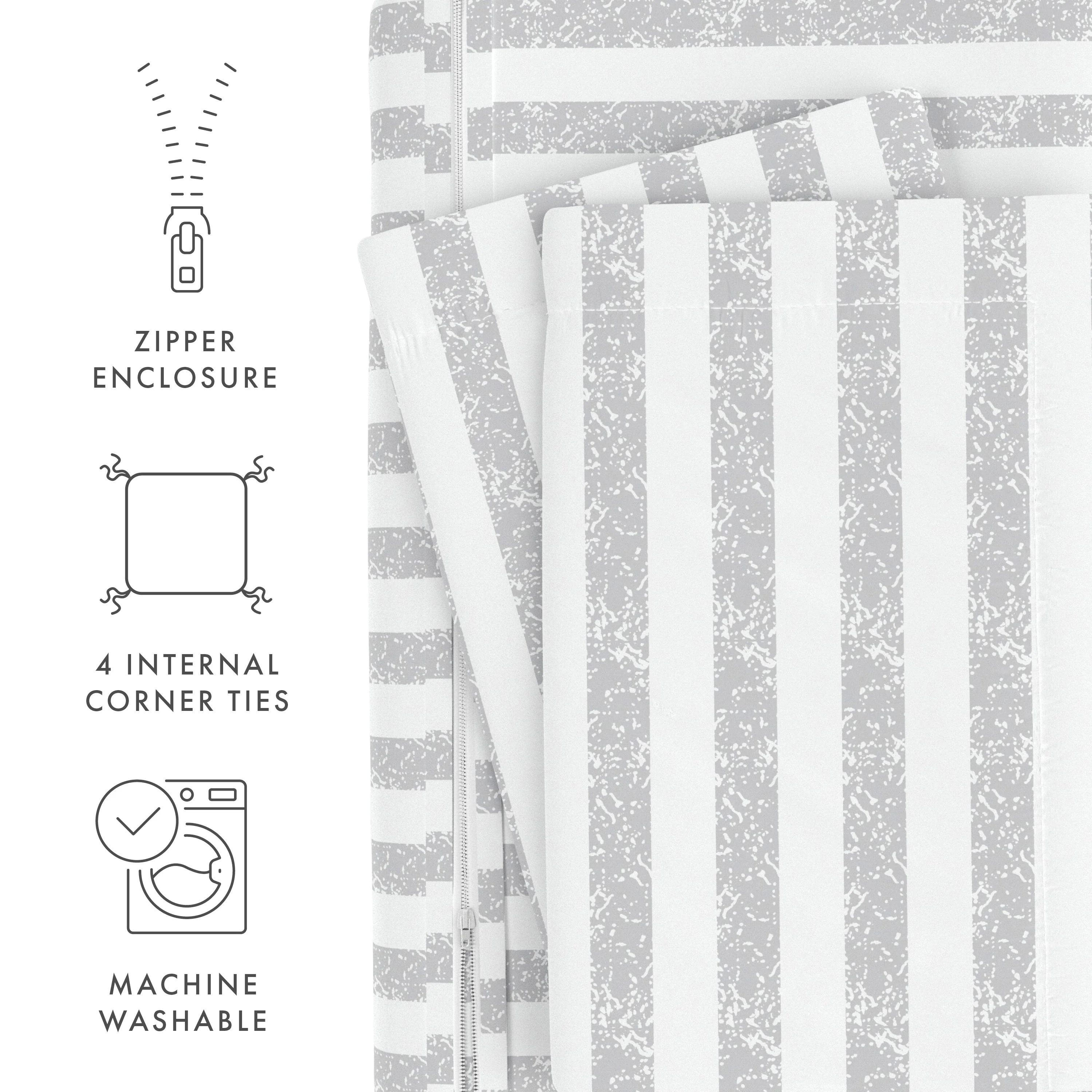 Rugged Stripes Pattern 3-Piece Duvet Cover Set (Sale) - Image 30