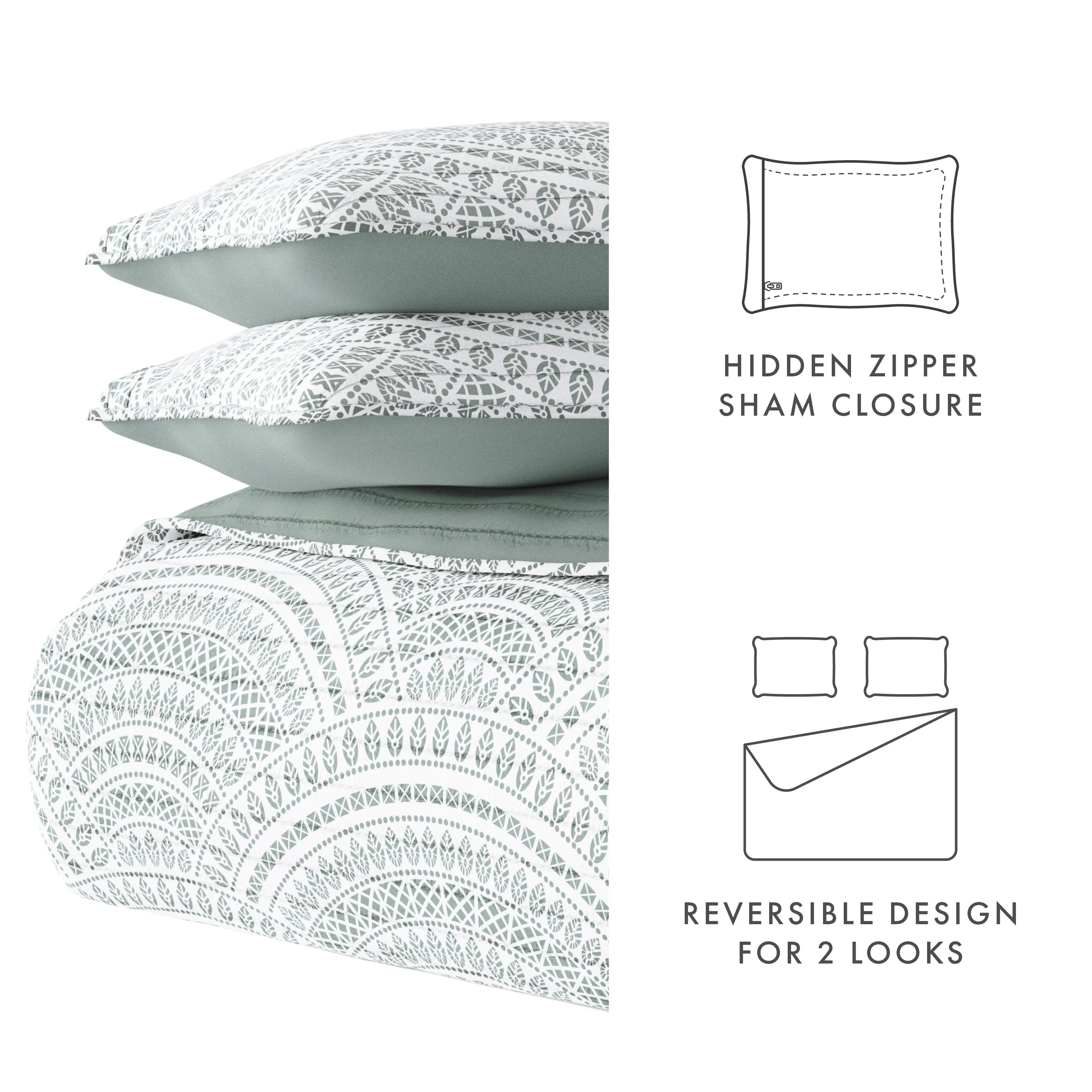 Sale - Scallop Reversible Quilted Coverlet Set - Image 38