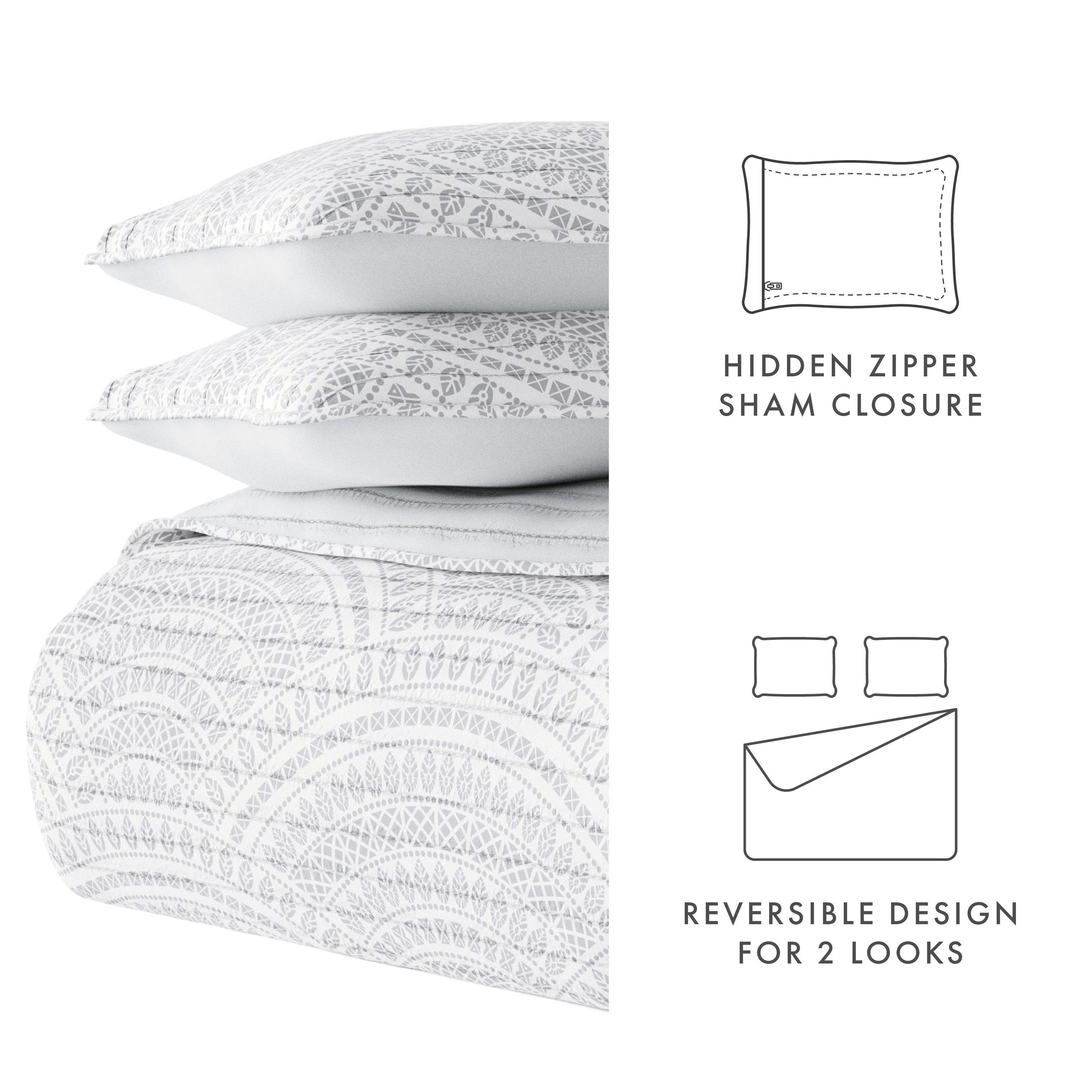 Sale - Scallop Reversible Quilted Coverlet Set - Image 39